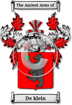 De klein Family Crest Download (jpg) Legacy Series - 150 DPI